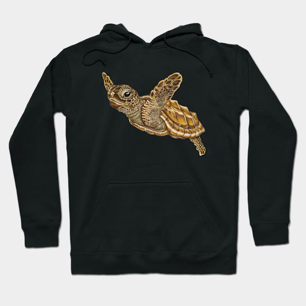 Baby Sea Turtle Hoodie by Tim Jeffs Art